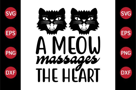 Cat SVG Design Meows Heartfelt Charm